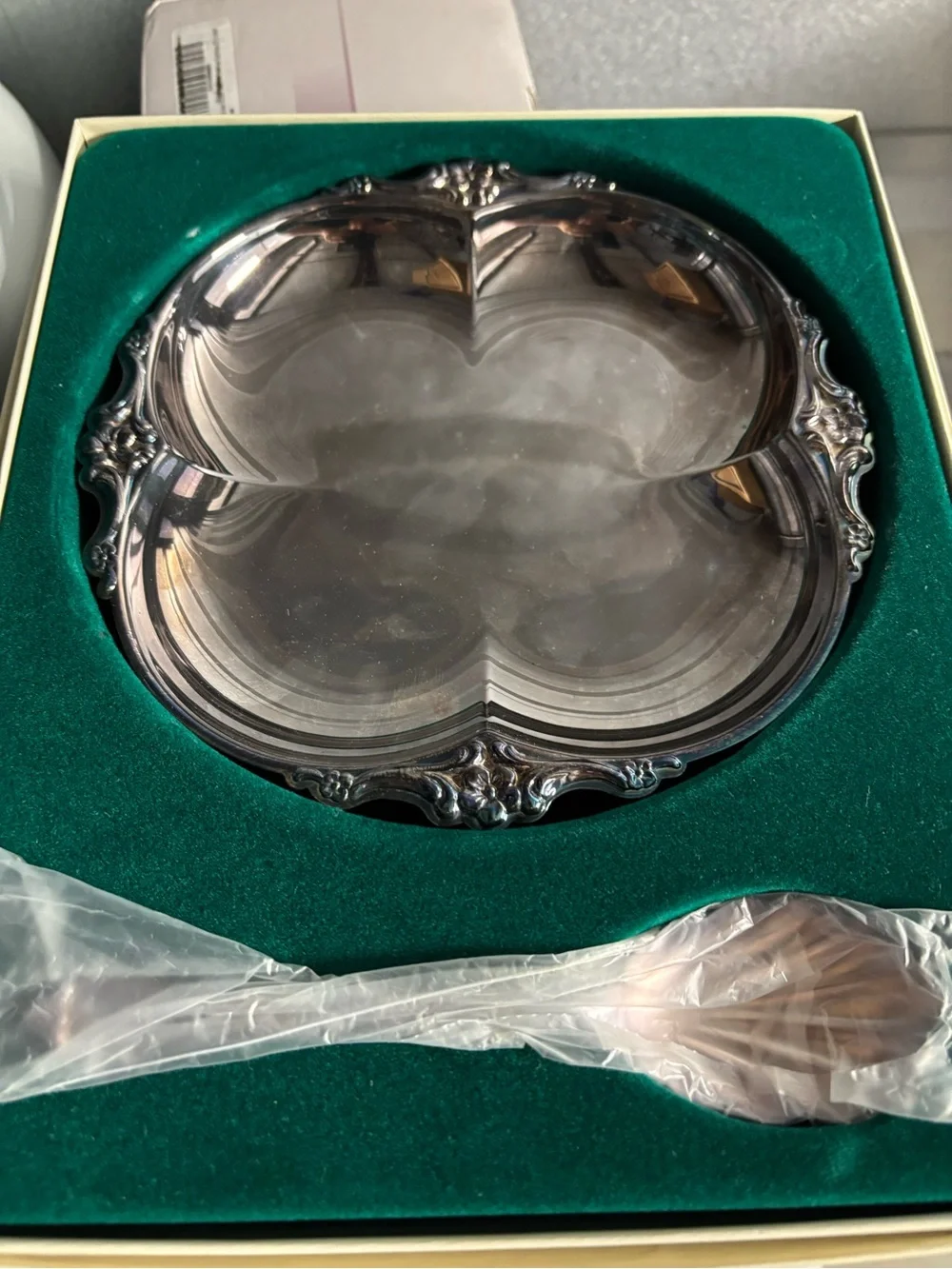 Oneida Ornate Decorative Serving Tray - Silver Plate